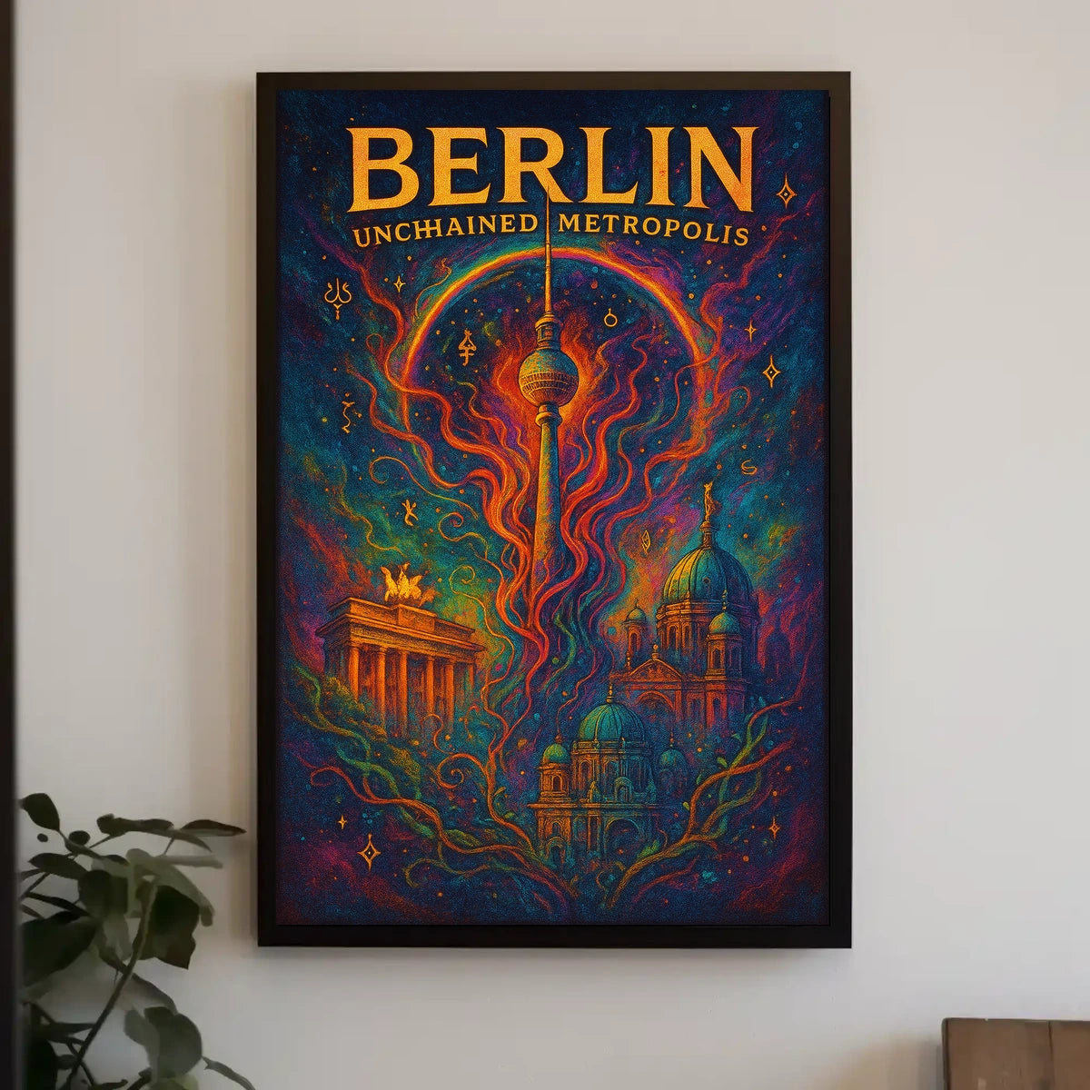 Berlin Surreal Art Poster: Fantasy Urban Energy