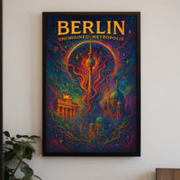 Berlin Surreal Art Poster: Fantasy Urban Energy
