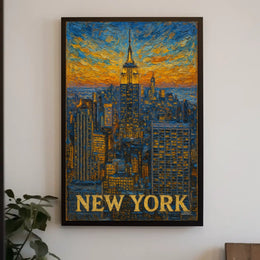 New York City Skyline Poster Wall Art for Home 18x24