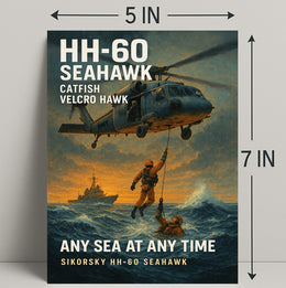 HH60 Seahawk  Any Sea at Any Time Poster PosterGoat