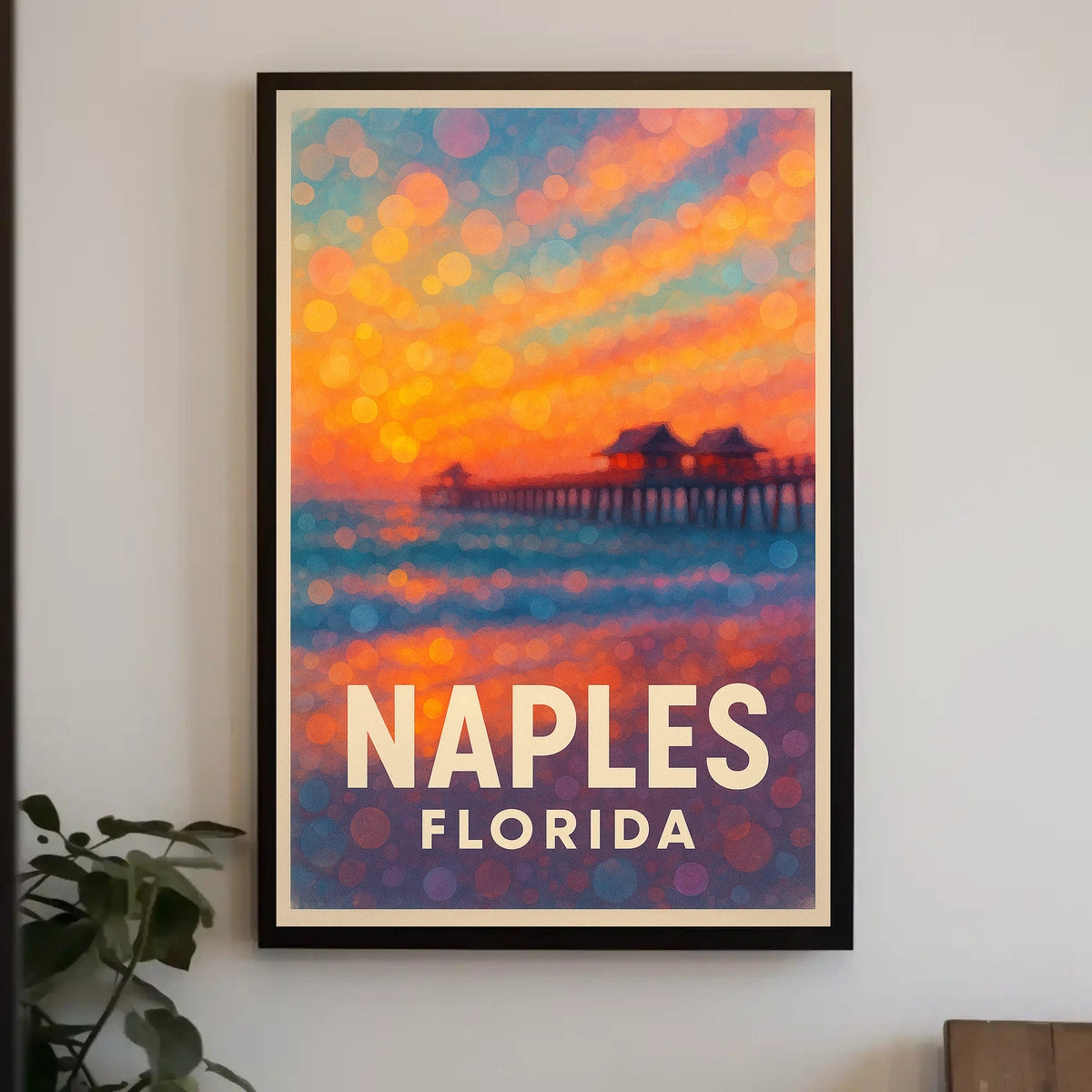 Naples Florida Sunset Poster Wall Art For Beach Lovers