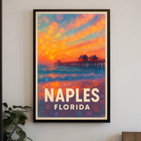 Naples Florida Sunset Poster Wall Art For Beach Lovers