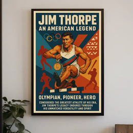 Jim Thorpe Legendary Athlete Poster