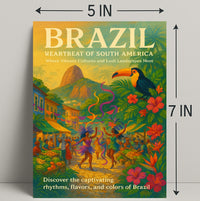 Brazil Heartbeat of South America Poster Art Print PosterGoat