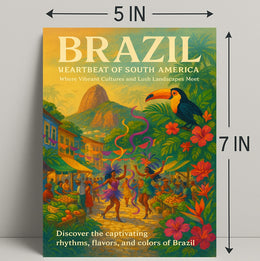 Brazil Heartbeat of South America Poster Art Print PosterGoat