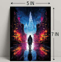Neon Cityscape Poster