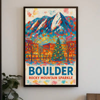 Boulder Rocky Mountain Sparkle Poster