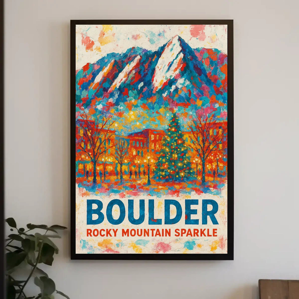 Boulder Rocky Mountain Sparkle Poster