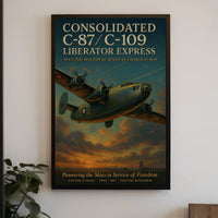 Consolidated C-87 Liberator Express Vintage Aviation Poster