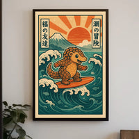 Surfing Pangolin Adventure Poster