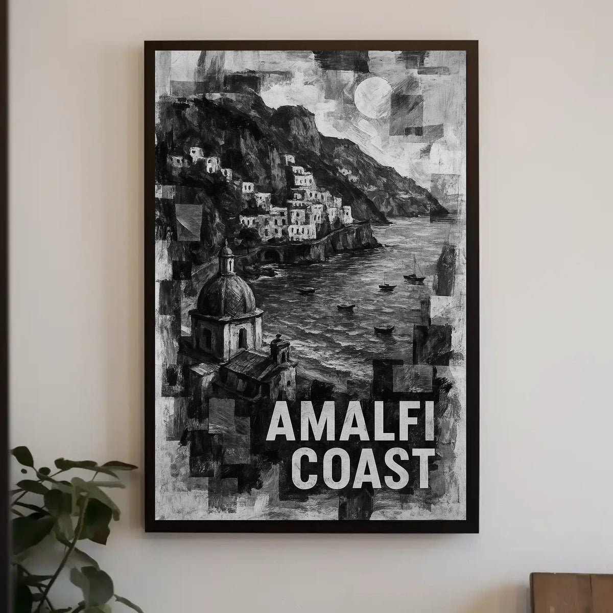 Amalfi Coast Poster Wall Art For Living Rooms Decor