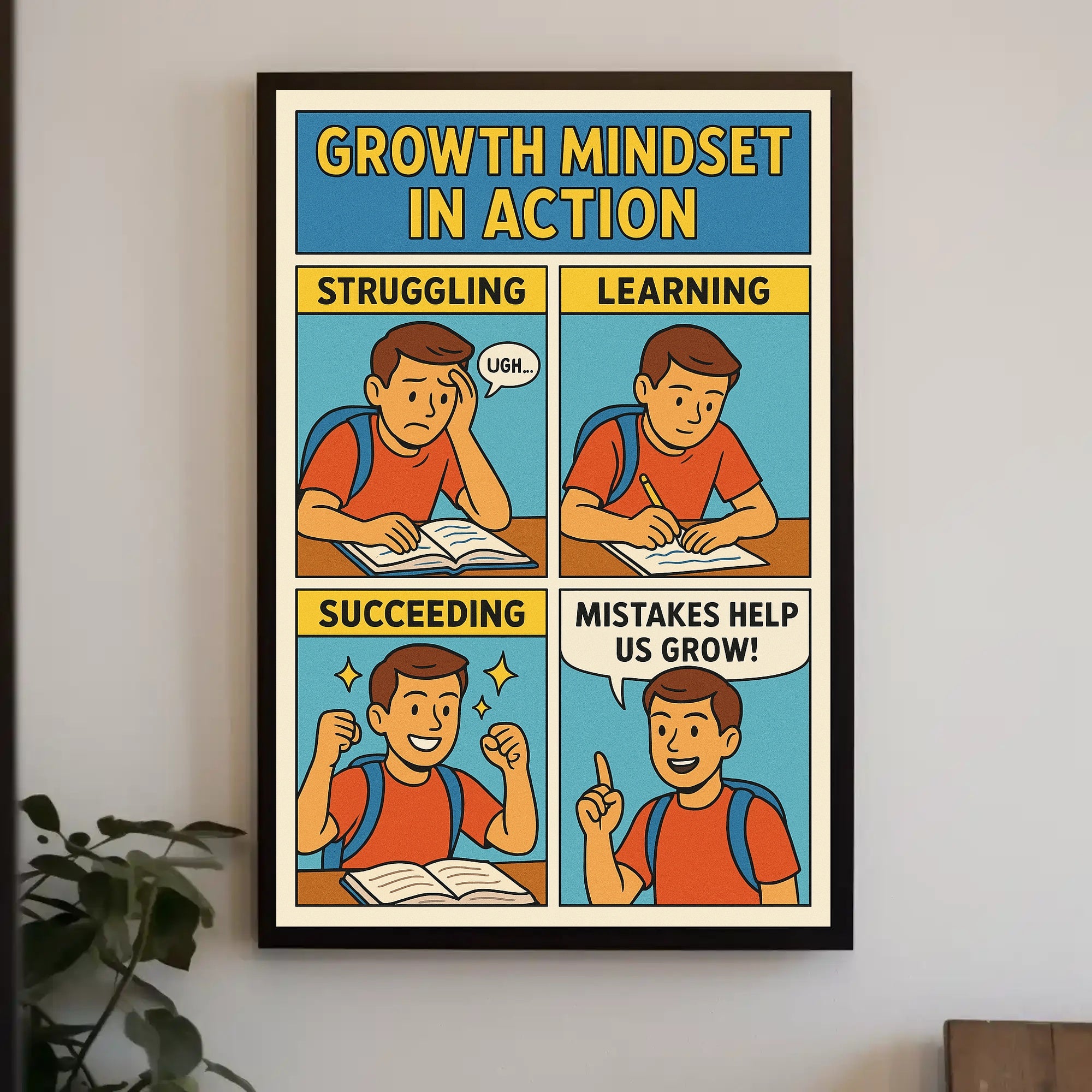 Growth Mindset in Action Poster PosterGoat