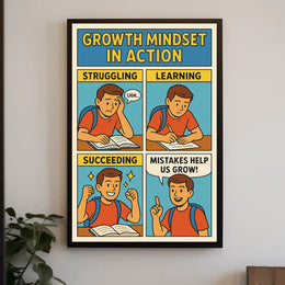 Growth Mindset in Action Poster PosterGoat