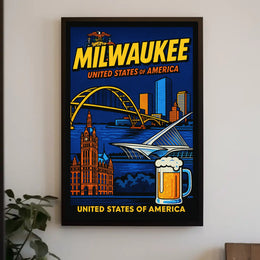Milwaukee Landmarks Poster PosterGoat
