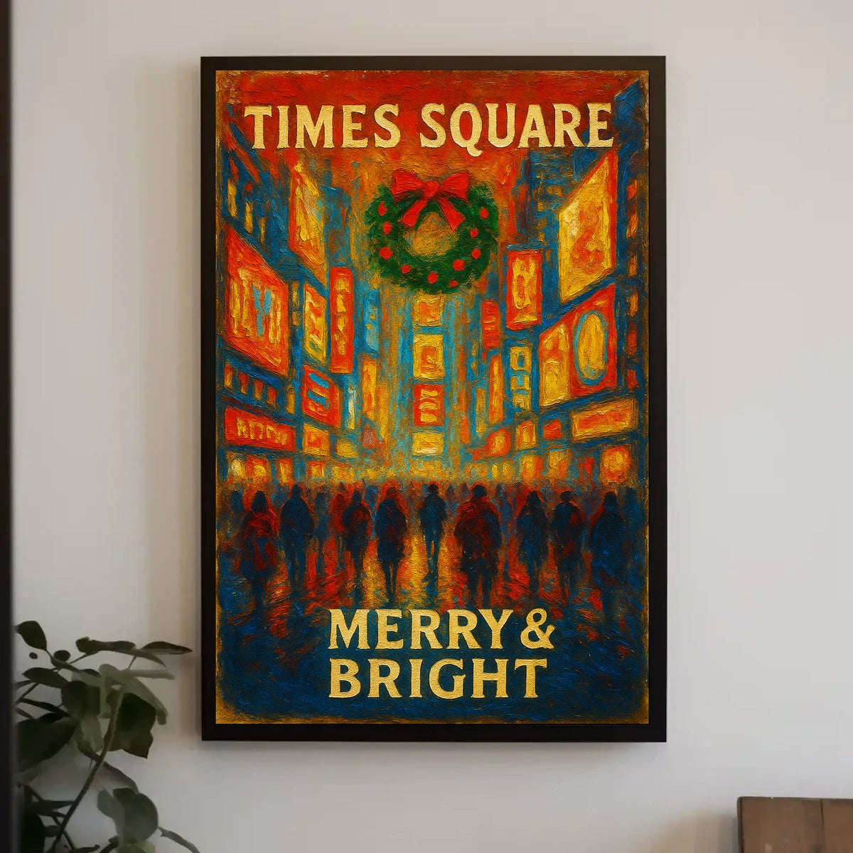 Times Square Merry Bright Poster