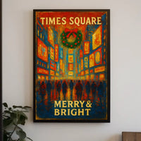 Times Square Merry Bright Poster