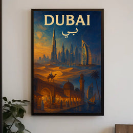 Dubai Poster A Journey Through Time Wall Art For Travelers