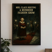 Whimsical Holiday Reindeer Fashion Show Christmas Poster