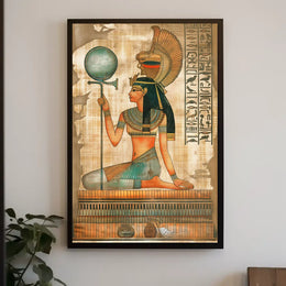 Futuristic Skyline Silhouette Art Deco Poster