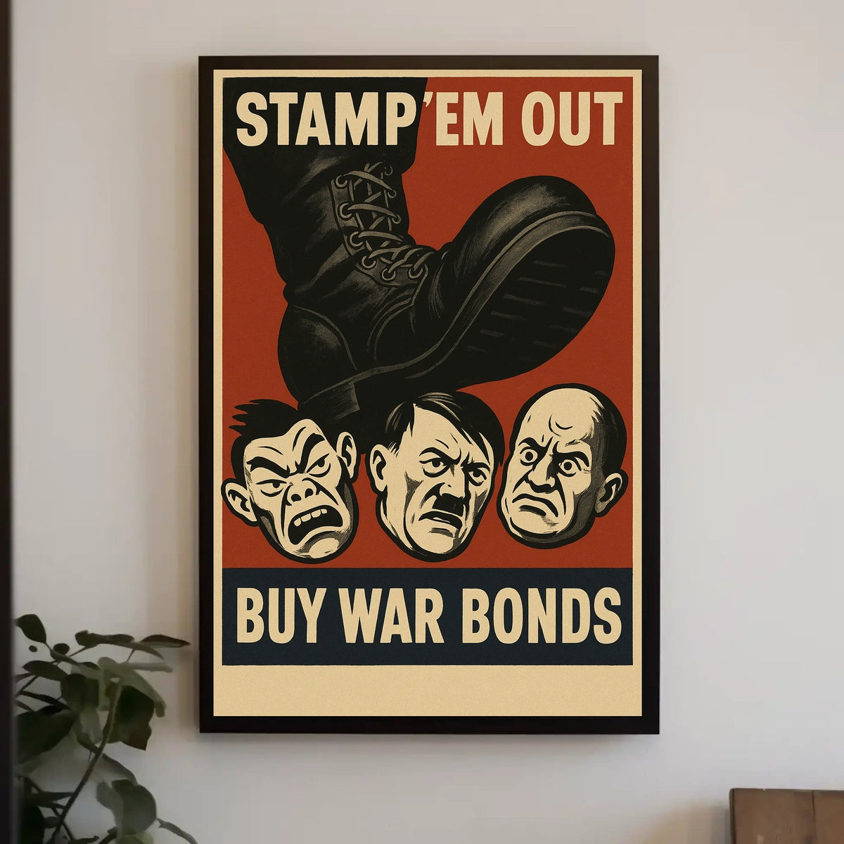 Stamp Em Out War Bonds Propaganda Poster