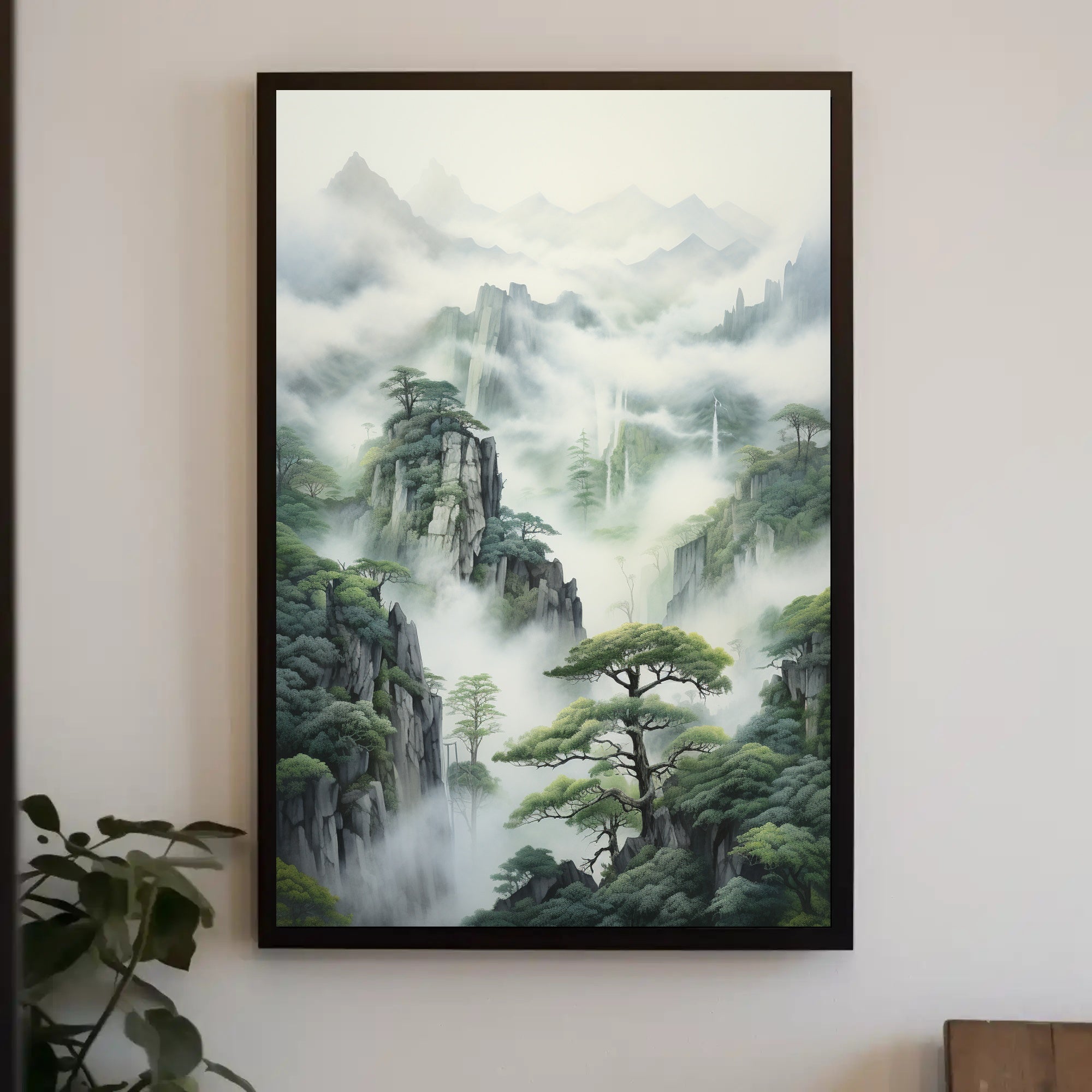 Serene East Asian Landscape Wall Art - Artistic Poster