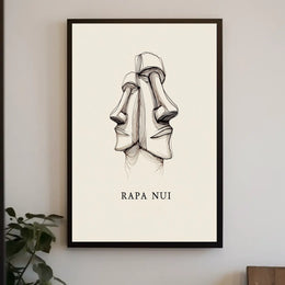 Rapa Nui Moai Statues Poster