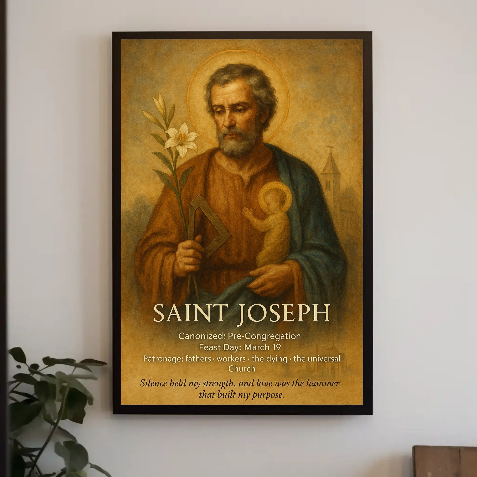 Saint Joseph Religious Art Classic Cultural Heritage Poster