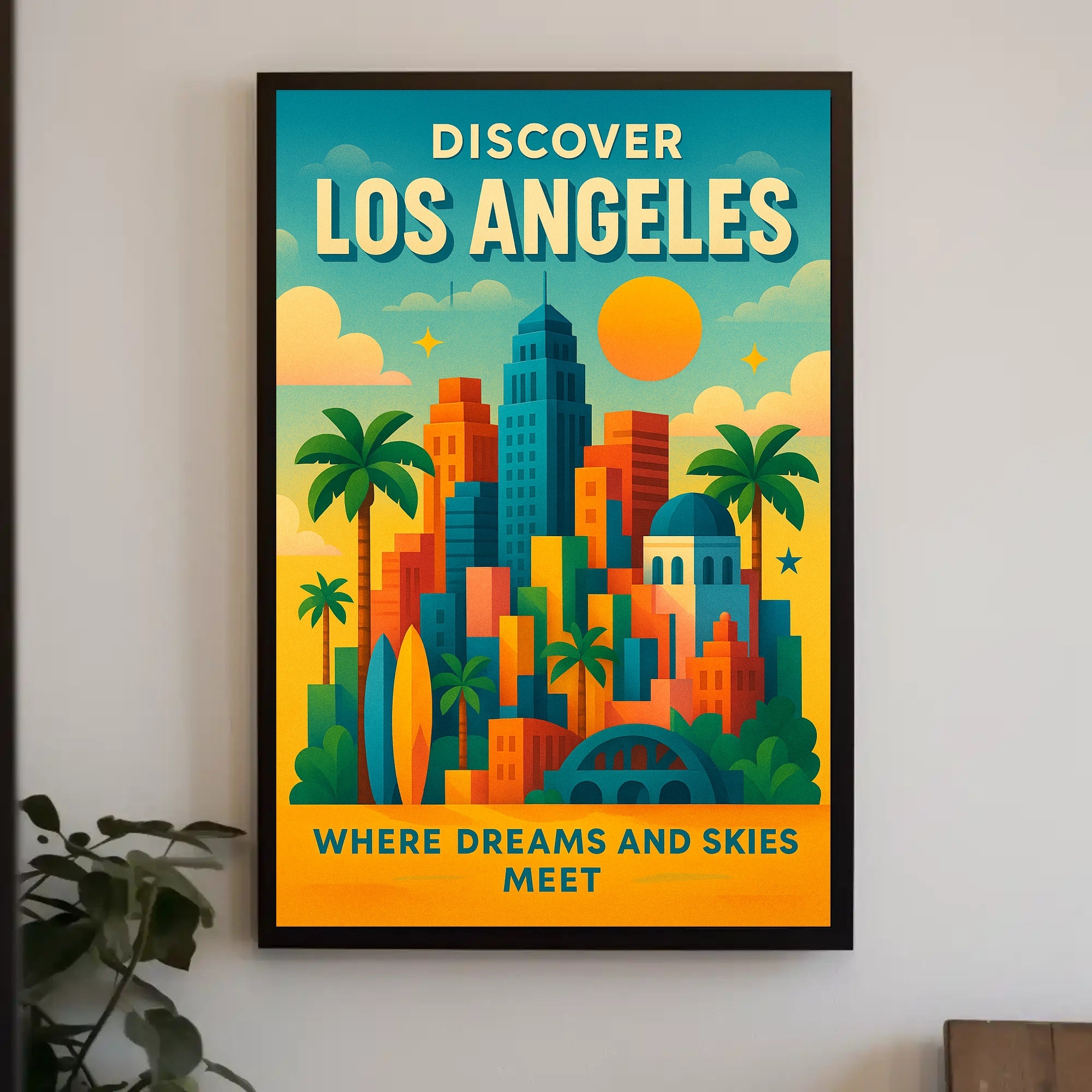 Discover Los Angeles Wall Art Print PosterGoat