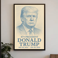 Trump Visionary Leader New Era Line Art Poster