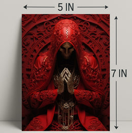 The Enigmatic Figure In Red Poster PosterGoat