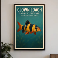 Clown Loach Nature's Performer Wall Art PosterGoat