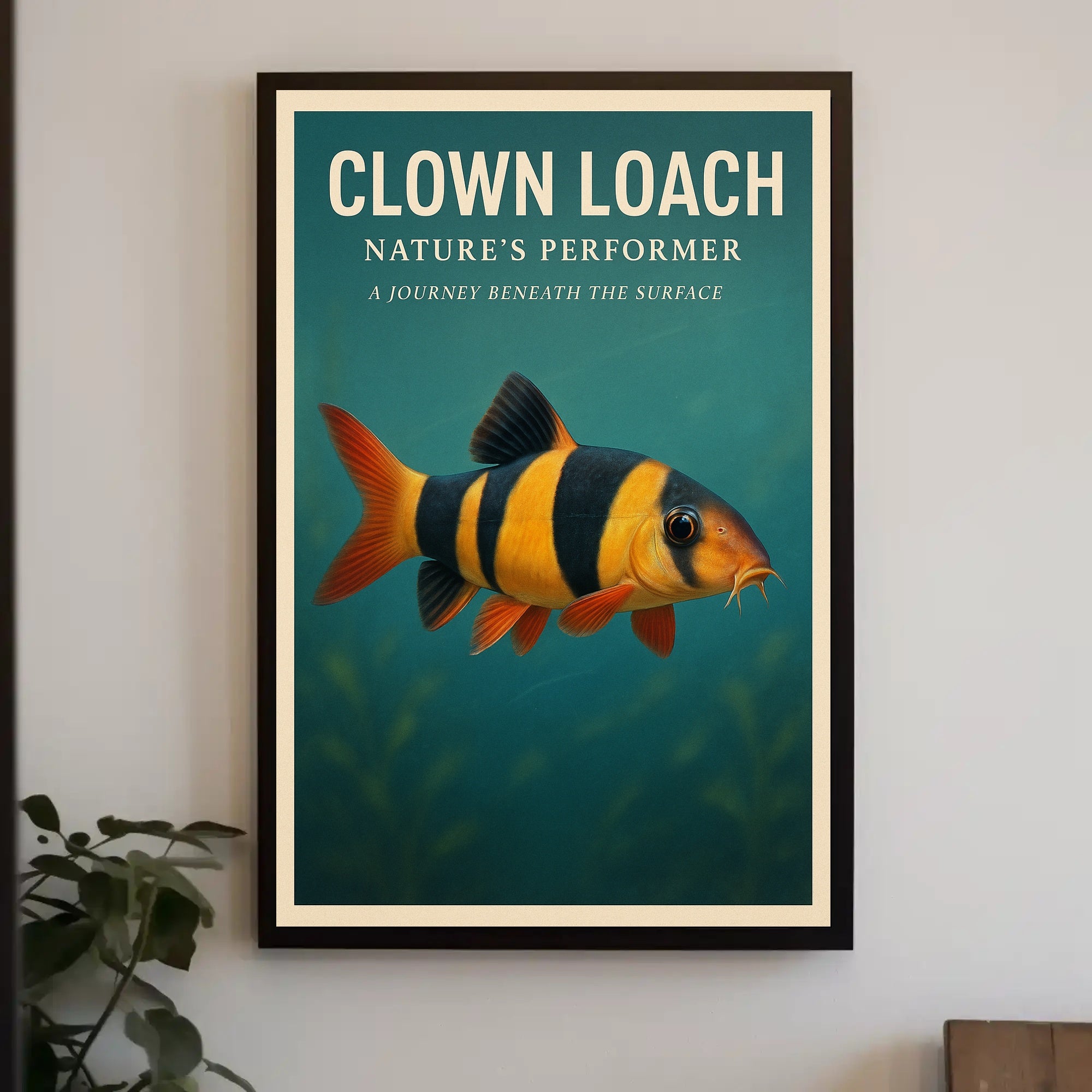 Clown Loach Nature's Performer Wall Art PosterGoat