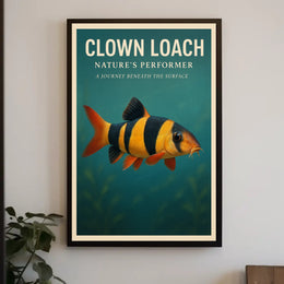 Clown Loach Nature's Performer Wall Art PosterGoat