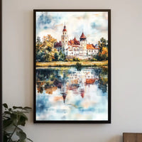 Belarus Mir Castle Reflection View Poster