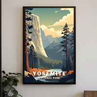 Yosemite Vintage Travel Poster Wall Art Print