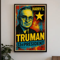 Harry S. Truman 33rd President of the United States Graffiti Pop Art Poster