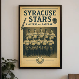 Syracuse Stars Pioneers of Baseball Poster Vintage Wall Art