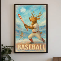 Winter Baseball Fun Poster