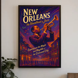 New Orleans The Heartbeat Of Jazz Poster