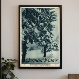 Serene Snowy Landscape Vintage Travel Poster PosterGoat