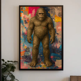 Bigfoot Yeti Art in Abstract, Artistic, or Pop Culture Poster