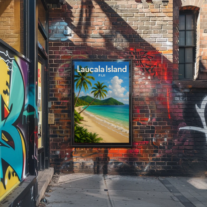 Laucala Island Fiji Vibrant Oceanfront Nature Poster