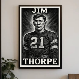 Jim Thorpe Legendary Athlete Poster
