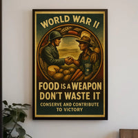 World War II Vintage Food Conservation Poster