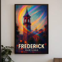 Iconic Frederick Maryland Vibrant Landmark Art Deco Realism Travel Dream Decor Poster