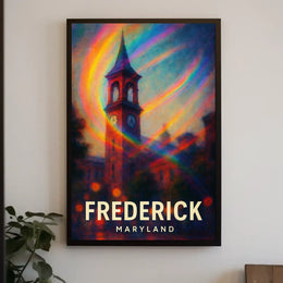 Iconic Frederick Maryland Vibrant Landmark Art Deco Realism Travel Dream Decor Poster