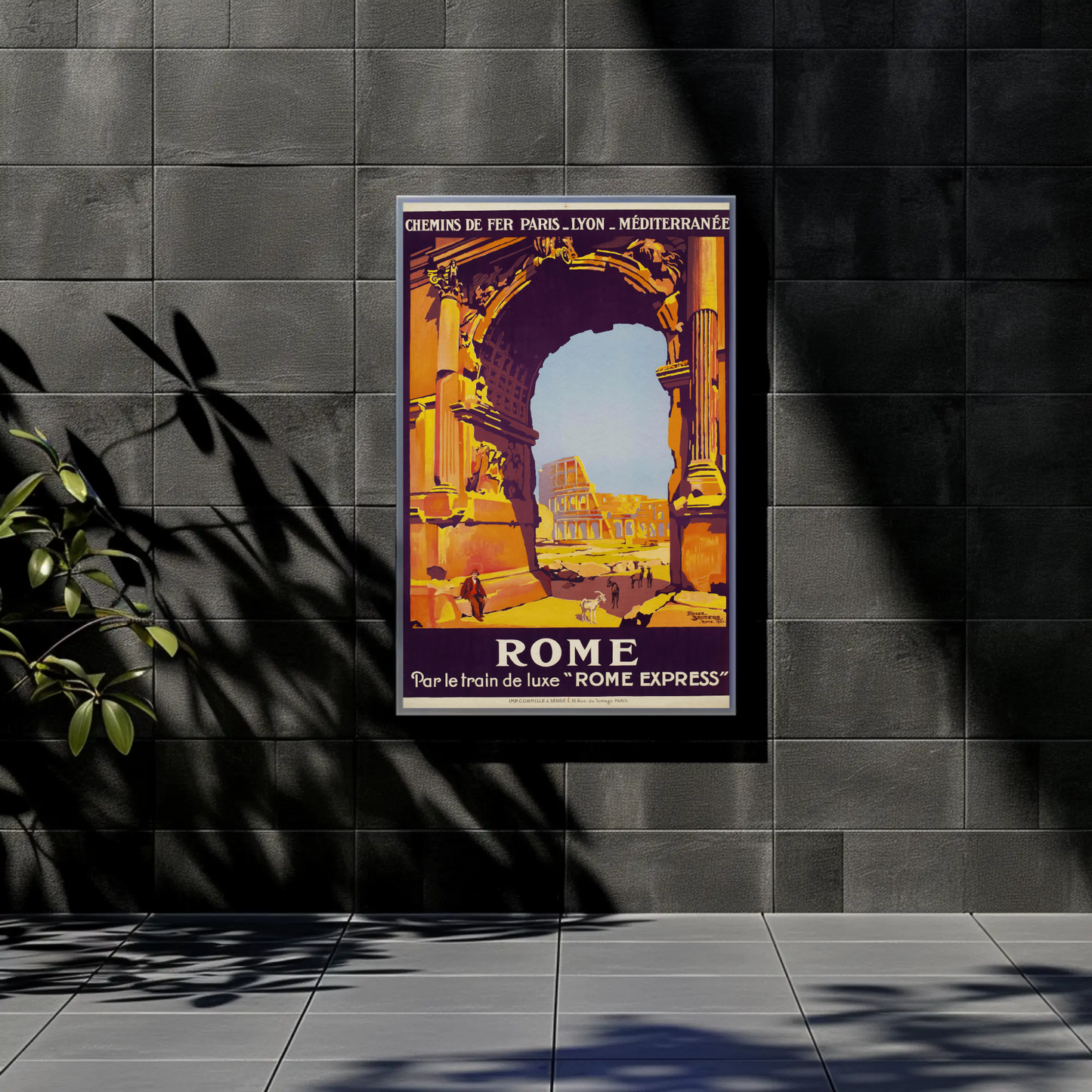 Rome Express - Luxury Train Travel Vintage Travel Poster