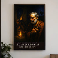 St. Peter’s Denial Rooster Crows Poster PosterGoat