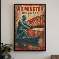 Wilmington Delaware Skyline Minimalist Travel Poster