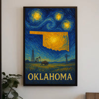 Oklahoma Starry Night Tribute Poster